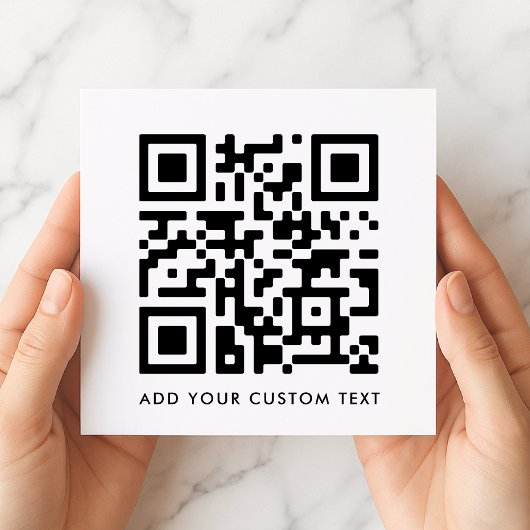 Invitation Votre code QR | Carré blanc minimaliste moderne