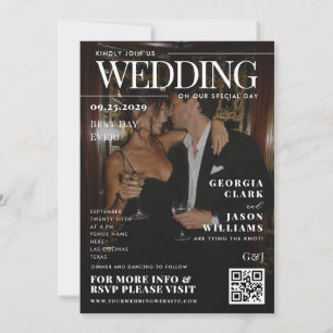 Invitation Votre couverture de magazine photo éditorial uniqu