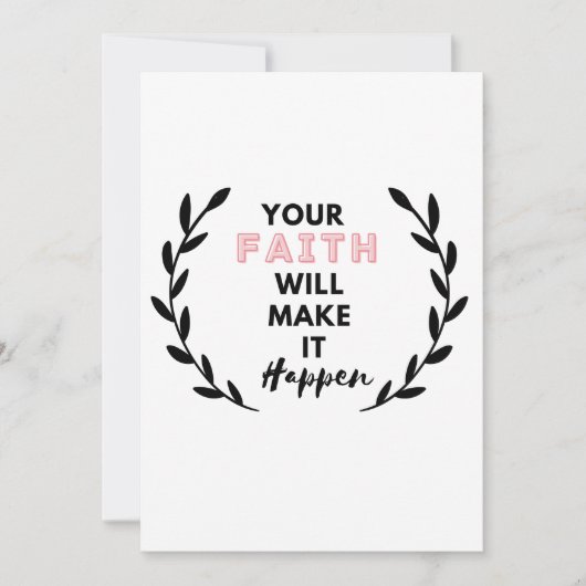 Invitation votre foi fera en sorte que cela arrive (Devant)