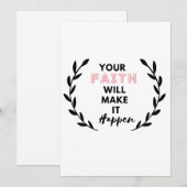 Invitation votre foi fera en sorte que cela arrive (Devant / Derrière)