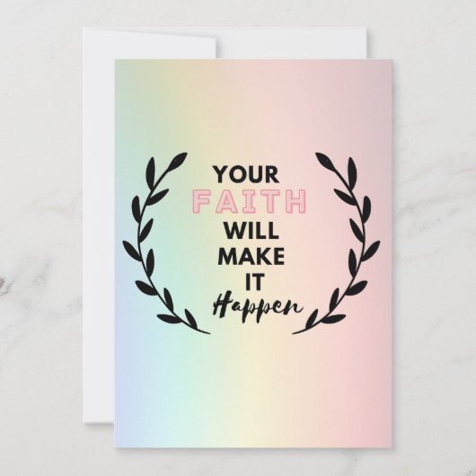 Invitation votre foi fera en sorte que cela arrive (Devant)