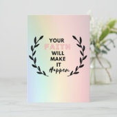 Invitation votre foi fera en sorte que cela arrive (Debout devant)