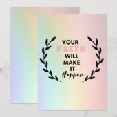 Invitation votre foi fera en sorte que cela arrive (Devant / Derrière)