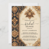 Invitation Votre Hindi Henna Mehndi Fête des mariées de style (Devant)