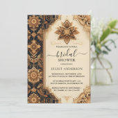 Invitation Votre Hindi Henna Mehndi Fête des mariées de style (Debout devant)