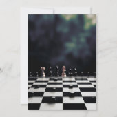 Invitation Votre jeu d'échecs Roi et Reine Nuit 13e anniversa (Dos)