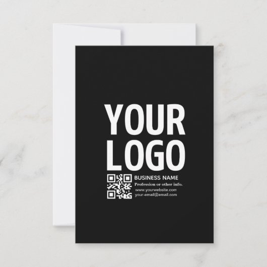 Invitation Votre logo avec code QR et texte modifiables (Devant)