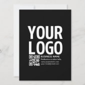 Invitation Votre logo avec code QR et texte modifiables (Dos)