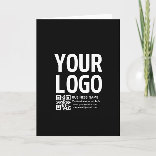 Invitation Votre logo avec code QR et texte modifiables (Devant)