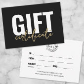 Invitation Votre Logo Black Gold Business Cadeau Certificat