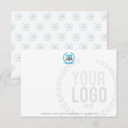 Invitation Votre logo d'entreprise - Plat d'arrière-plan déch (Devant / Derrière)