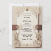 Invitation Votre Mariage de papier en tissu satiné Velvet den (Devant)