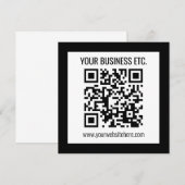 Invitation Votre nom d'entreprise et code QR modifiable (Devant / Derrière)