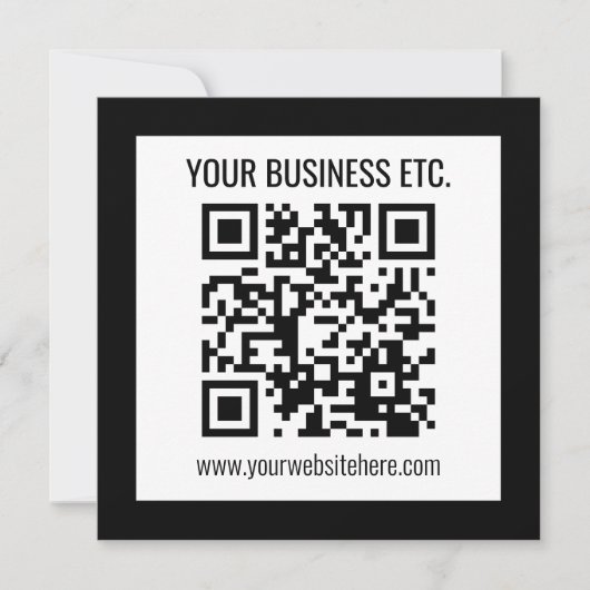 Invitation Votre nom d'entreprise et code QR modifiable (Devant)
