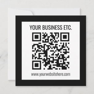 Invitation Votre nom d'entreprise et code QR modifiable