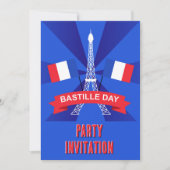 Invitation Votre Nom, Fête du 14 juillet Bastille française (Devant)