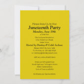 Invitation Votre nom JunetDix Freedom Celebrations Party (Dos)