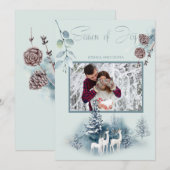 Invitation Votre photo Aquarelle Bois de Cerf (Devant / Derrière)