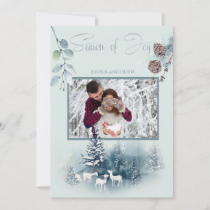 Invitation Votre photo Aquarelle Chèvres des bois