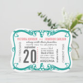 Invitation Votre photo Art Déco Mariage moderne Inviter (Debout devant)