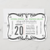 Invitation Votre photo Art Déco Mariage rétro (Devant)