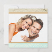 Invitation Votre photo Damask Bird Cage Wedding Enregistrer l (Dos)