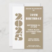 Invitation Votre photo née en 1955 70e anniversaire Invitatio (Dos)