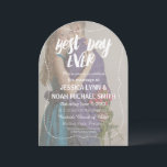 Invitation Votre photo romantique Meilleur Jour Jamais<br><div class="desc">Votre photo romantique Meilleur Jour Jamais avec la texture se superpose sur le devant pour que le texte se démarque mais vous pouvez toujours voir votre photo romantique pour vos invitations de mariage. Meilleur Jour jamais quand l'Amour nous donne un conte de fées.</div>