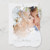 Invitation Votre Photo Romantique Meilleur Jour Jamais Des Fr (Dos)