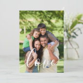 Invitation Votre photo script amour (Debout devant)