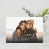 Invitation Votre Photo Sera-T-Elle Bridesmaid Horizon (Debout devant)