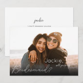 Invitation Votre Photo Sera-T-Elle Bridesmaid Horizon (Devant / Derrière)