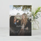 Invitation Votre photo Serez-vous ma servante d'honneur ? Bla (Debout devant)