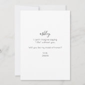 Invitation Votre photo Serez-vous ma servante d'honneur ? Bla (Dos)