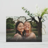 Invitation Votre photo vous sera faite d'honneur Paysage rose (Debout devant)