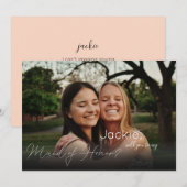 Invitation Votre photo vous sera faite d'honneur Paysage rose (Devant / Derrière)