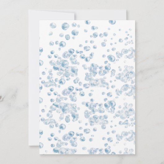 Invitation votre poisson cool mer bleu sirène océan 1er anniv (Dos)