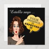 Invitation Votre présence est attendue (Devant / Derrière)