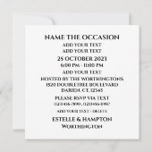 Invitation Votre présence est attendue (Dos)