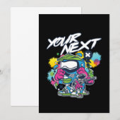 Invitation Votre prochain joueur de paintball marqueur de jeu (Devant / Derrière)