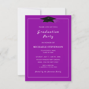 Invitation Votre propre design Couleurs Polices Graduation In