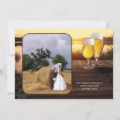 Invitation Votre réception de mariage sur le thème de la bièr (Dos)