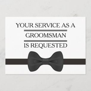 Invitation Votre service comme demande de Groomsman