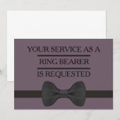 Invitation Votre service comme demande de porteur d'alliances (Devant / Derrière)