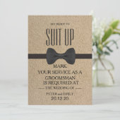 Invitation Votre service comme Groomsman (Debout devant)