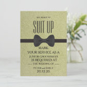 Invitation Votre service comme Groomsman (Debout devant)