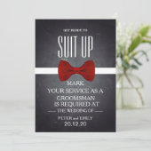 Invitation Votre service comme Groomsman (Debout devant)