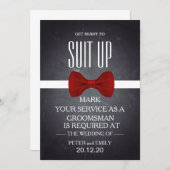 Invitation Votre service comme Groomsman (Devant / Derrière)