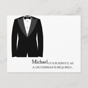 Invitation Votre service comme Groomsman exigé a personnalisé