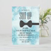 Invitation Votre service comme meilleur homme (Debout devant)